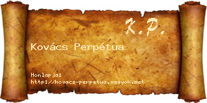 Kovács Perpétua névjegykártya
